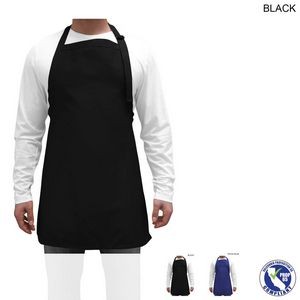 Twill Bib Apron, 25x28, No Pockets, Adjustable Neck, Blank Only, In Stock