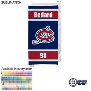 48Hr Quick Ship - Team Towel in HEAVIEST Plush and Soft Velour Terry Cotton Blend, 30x60, Sublimated