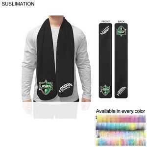 Colored Microfleece Scarf, 8x60, Ultra Soft and Smooth, Sublimated Edge to Edge BOTH sides