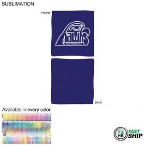 72 Hr Fast Ship - Colored Microfiber Dri-Lite Terry Fan, Cheering, Skate Towel, 12x12, Sublimated