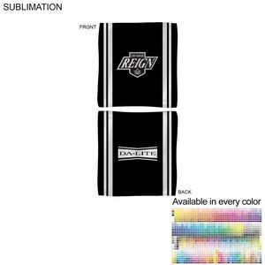 Colored Sublimated Rally, Skate Towels with Jersey stripes, 12x12, Sublimated Edge to Edge 2 sides