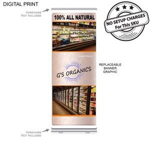 Replacement Graphics, 33.5x79, for Premium Retractable Banner, DP583, NO SETUP CHARGE