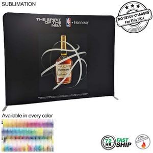 72 Hr Fast Ship -8'W x 8'H EuroFit Straight Wall Display Kit, with Full Color Graphics Double Sided