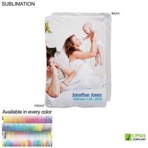 Photo Blanket, Ultra Soft Microfleece Baby Blanket, 30x40, Sublimated with a Photo on 1 side