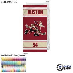48 Hr Quick Ship - Team Towel in HEAVIER Plush and Soft Velour Terry Cotton Blend, 30x60