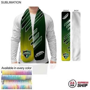 24 Hr Express Ship - Ultra Soft and Smooth Microfleece Scarf, 8x60, Sublimated Edge to Edge 1 side