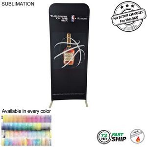 72 Hr Fast Ship -2'W x 78"H EuroFit Straight Wall Display Kit, with Full Color Graphics Double Sided