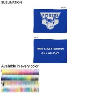 Gym, Workout towel in Microfiber Dri-lite Terry Towel, 12x18, Sublimated Edge to Edge 2 sides