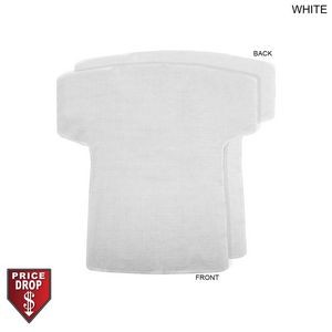 White Jersey Shape Microfiber Dri-Lite Terry Keepsake Towel, 17x18, Blank Only
