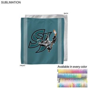 Colored Sublimated Rally, Skate Towels with Jersey stripes, 15x15, Sublimated Edge to Edge 1 side