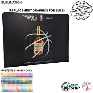 72 Hr Fast Ship - Replacement Full Color Graphics Double Sided for 8'W x 8'H EuroFit Straight Wall