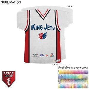 Basketball Jersey Shape Microfiber Dri-Lite Terry Keepsake Towel, 17x18, Sublimated Front Side