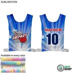 72 Hr Fast Ship - Domestic Made Athletic, Breathable Mesh Adult Sports Pinnie