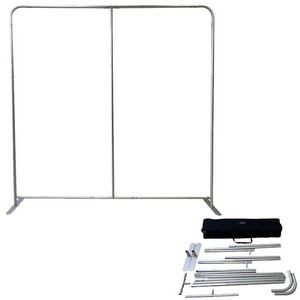 8'W x 8'H EuroFit Straight Wall Hardware Only, Frame and Carry Case. Graphics are not included