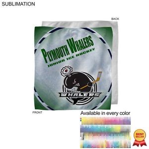 Full Bleed Sublimated Microfiber Rally Towel, 12x12 Sublimated Edge to Edge 1 side
