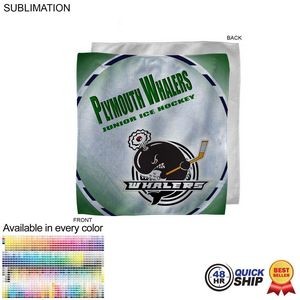 48 Hour Quick Ship - Microfiber Dri-Lite Terry Fan, Cheering, Skate Towel, 12x12, Sublimated