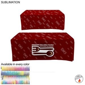 Sublimated Box Style Fitted Tablecloth for 6' Table, 4 sided, Closed Back