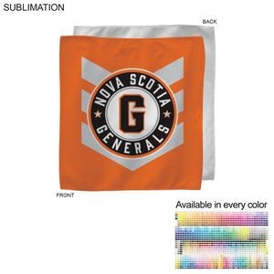 Colored Microfiber Dri-Lite Terry Skate, Cooling, Rally Towel, 10x10, Sublimated Edge to Edge 1 side