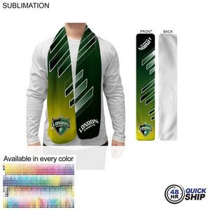 48 Hr Quick Ship - Ultra Soft and Smooth Microfleece Scarf, 8x60, Sublimated Edge to Edge 1 side