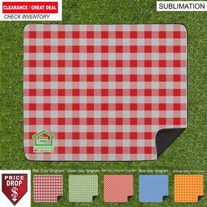 Water Repellent Microfiber Picnic Blanket with Checkered Pattern, 50