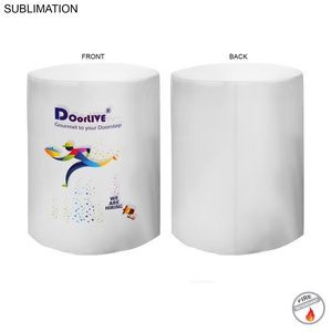 Sublimated Round Fitted Cruiser White Table Throw, Sublimated Full color