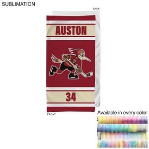 Team Towel in HEAVIER Plush and Soft Velour Terry Cotton Blend, 30x60, Sublimated Shower Towel