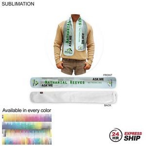 24 Hr Express Ship - Ultra Soft and Smooth Microfleece Scarf, 6x50, Sublimated Edge to Edge 1 side