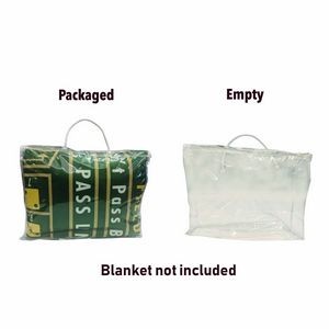 Rectangle Clear PVC Packaging Bag For Sherpa Blanket 50x60
