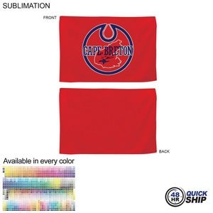 48 Hr Quick Ship - Colored Microfiber Dri-Lite Terry Rally, Sports, Skate Towel, 12x18, Sublimated