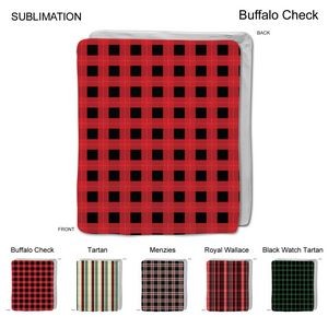 Stock Plaid Design Ultra Soft and Smooth Microfleece blanket, 50"x60", Sublimated