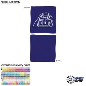 48 Hr Quick Ship - Colored Microfiber Dri-Lite Terry Fan, Cheering, Skate Towel, 12x12, Sublimated