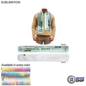 48 Hr Quick Ship - Ultra Soft and Smooth Microfleece Scarf, 6x50, Sublimated Edge to Edge 1 side