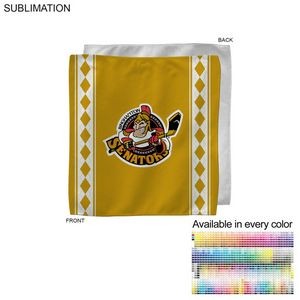 Colored Sublimated Rally, Skate Towels with Jersey stripes, 12x12 Sublimated Edge to Edge 1 side