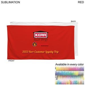 Colored HEAVIEST Plush Velour Terry Cotton Blend Beach Pool Towel, 30x60, Sublimated Edge to Edge