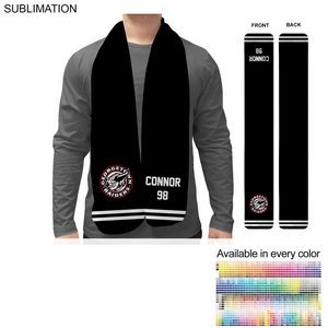 Team Scarf in Ultra Soft and Smooth Microfleece Sarf, 8x60, Sublimated Edge to Edge BOTH sides