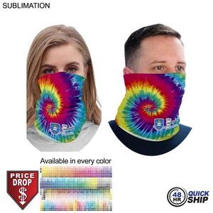 48 Hr Quick Ship - Sublimated BEST VALUE lightweight Seamless Neck Gaiter (In stock)