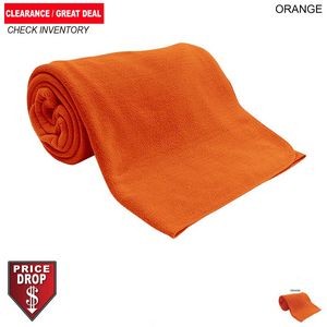 Domestic Made Ultra Soft Microfleece Colored Stadium Size Blanket, 30x60, Blank Only
