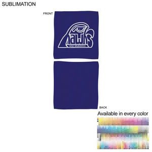 Colored Microfiber Dri-Lite Terry Fan, Cheering, Skate Towel, 12x12 Sublimated Edge to Edge 2 sides