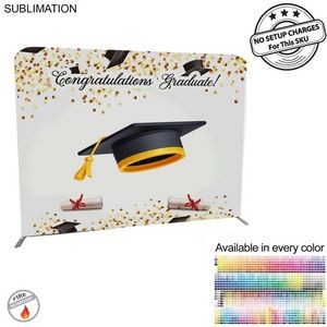Graduation 8'W x 8'H EuroFit Straight Wall Display Kit, with Full Color Graphics Double Sided