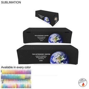Sublimated Convertible Table Cloth, Converts from 8' to 6', Drape style, 4 sided, Closed back