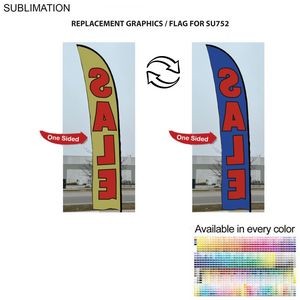 Replacement Flag for 15' Large Feather Flag Kit, Full Color Graphics One Side
