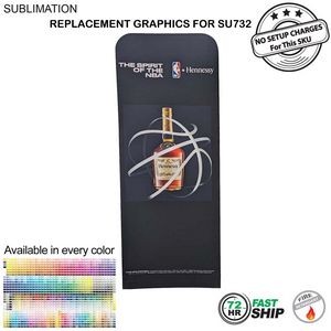 72 Hr Fast Ship - Replacement Full Color Graphics Double Sided for 3'W x 96"H EuroFit Straight Wall