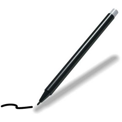 Non-Imprinted Black Barrel Damp-Erase Pen with Non-Toxic Black Ink