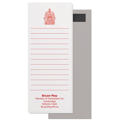 50 Page Magnetic Note-Pads with Medium Red Imprint (2.75"x7")