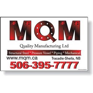 Custom Full Colour Magnetic Vehicle Signs 12"x23", Long Term Outdoor Use