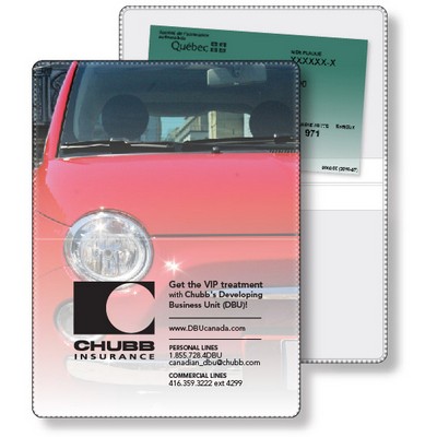 Vinyl Wallet Liability & Registration holder, open (4.5" x 6") closed (4.5" x 3") Full Colour
