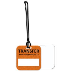 Luggage Tags .020 White Plastic (up to 7 sq/in) in Full Colour - 6" Loop