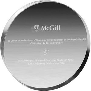 Clear Circle Acrylic Paper Weight (4" dia. x 3/4") (Lazer Engraved)