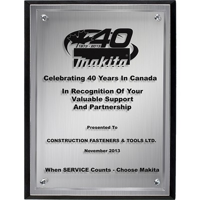 Econo Series Frosted Aluminum Plaque (6"x 8") Laser Engraved