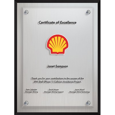 Econo Series Frosted Aluminum Plaque (6"x 8") Screen-Printed